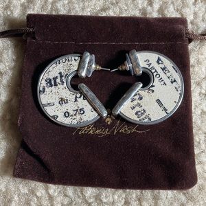 Patricia Nash Newspaper Print Earrings